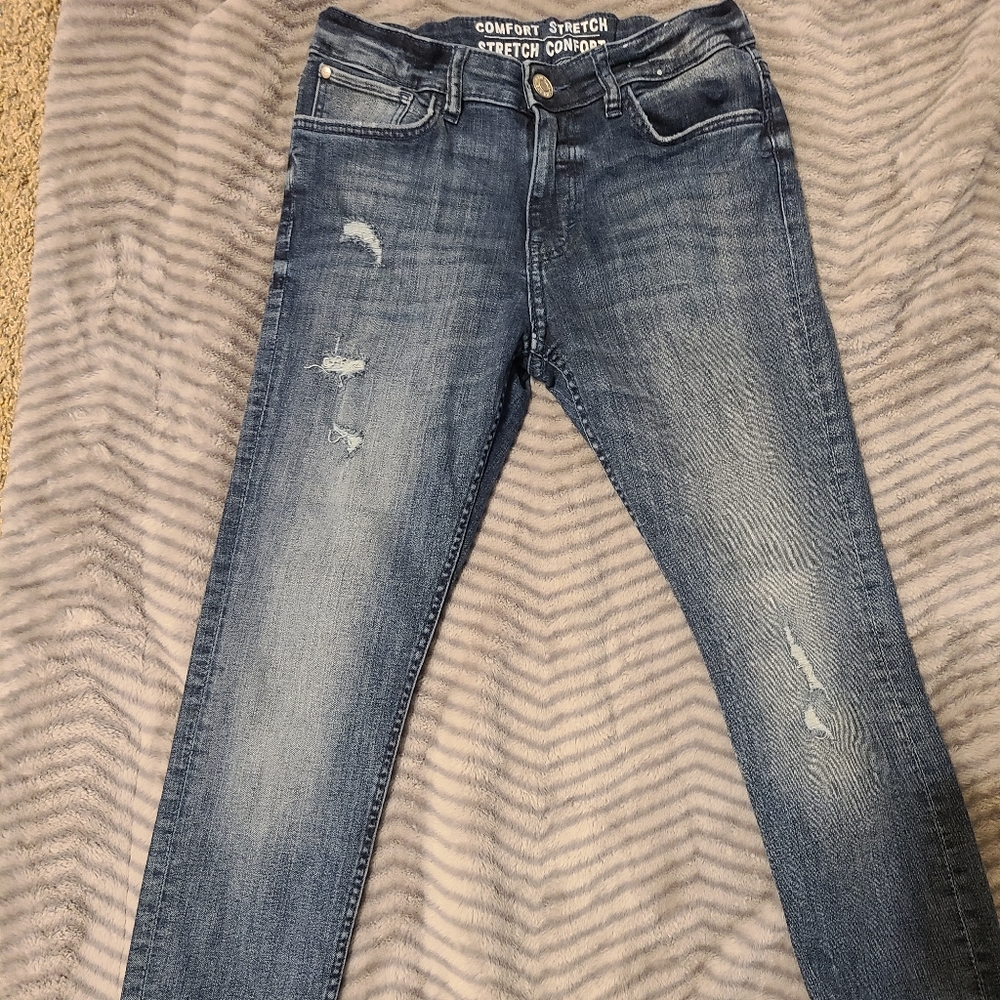 H&M boys skinny ripped jeans